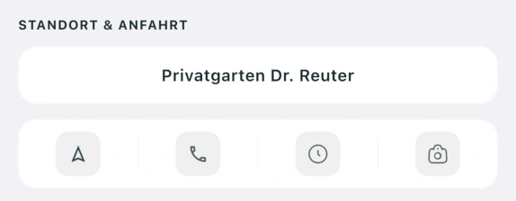 Smartphone: Karte „Standort & Anfahrt“